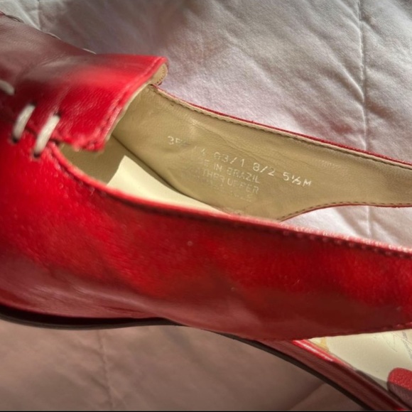 Franco Sarto Women’s Red Slingback Shoes size 5.5/ 6 - Picture 2 of 8